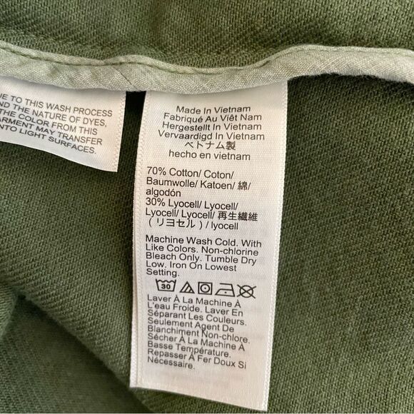 J Crew Funnelneck Field Jacket in Heavyweight Twill Utility Green MED NWT - Picture 9 of 10